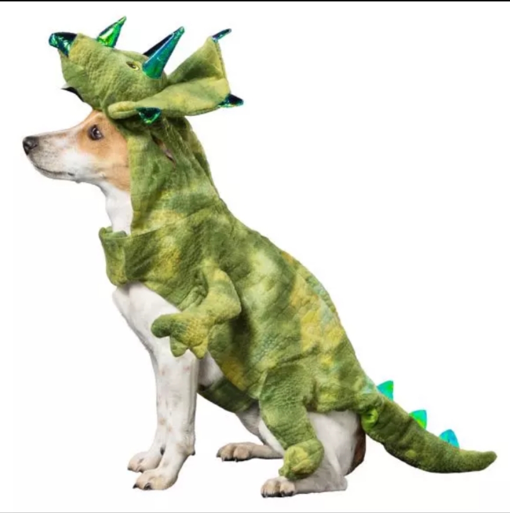 Thrills & Chills Dinosaur Triceratops Dog Halloween Costume XXL